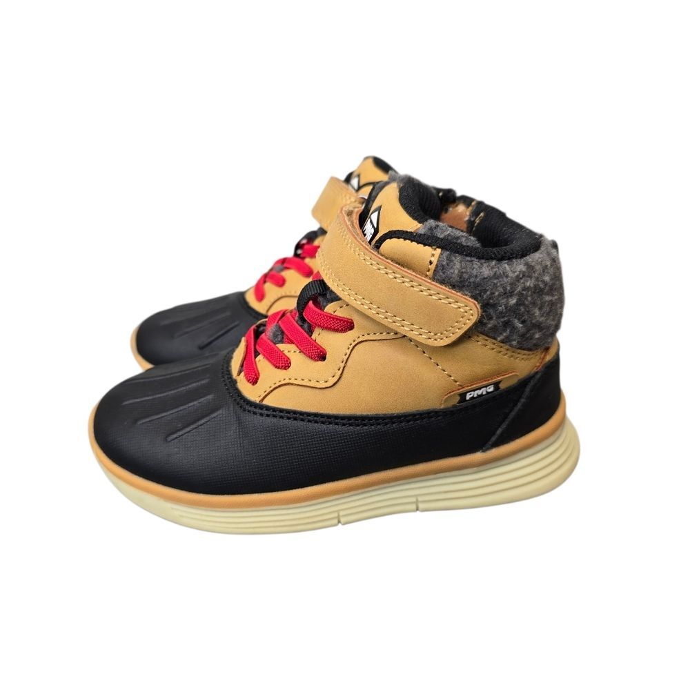 Primigi Kids Size 28 (US 11) Tan & Black with Red Laces Waterproof Winter Boots